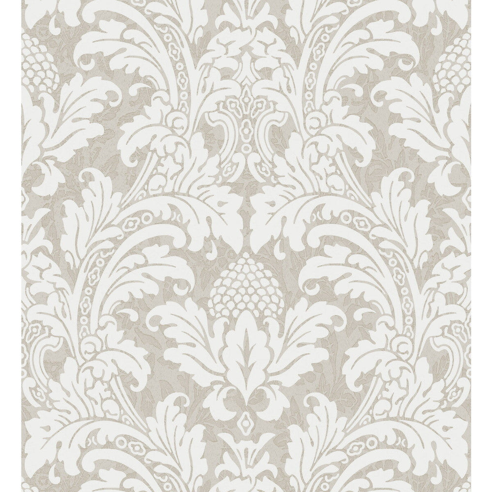 Blake White And Silver by Cole & Son Designer Wallcovering COLE & SON ALBEMARLE PAPER - 100% United Kingdom - Horizontal: - and Vertical: 20.88 21 - Swanky Fabrics -