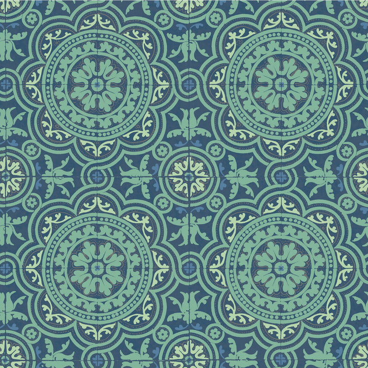 Piccadilly Teal And Gold by Cole & Son Designer Wallcovering COLE & SON ALBEMARLE PAPER - 100% United Kingdom - Horizontal: - and Vertical: 20.88 21 - Swanky Fabrics -