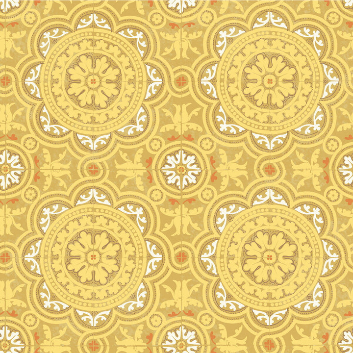 Piccadilly Ochre by Cole & Son Designer Wallcovering COLE & SON ALBEMARLE PAPER - 100% United Kingdom - Horizontal: - and Vertical: 20.88 21 - Swanky Fabrics -