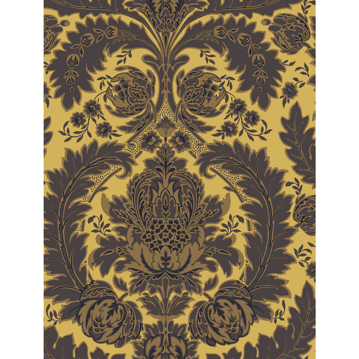 Coleridge Yellow Gold And Black by Cole & Son Designer Wallcovering COLE & SON ALBEMARLE PAPER - 100% United Kingdom Horizontal: and Vertical: 27.58 21 - Swanky Fabrics -
