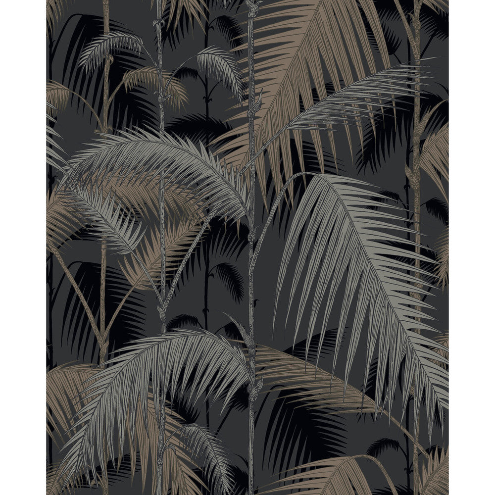 Palm Jungle Silver/Black by Cole & Son Wallcovering Cole & Son Wallcovering Palm Jungle Silver/BlackWallcovering CONTEMPORARY RESTYLED PAPER - 100% United Kingdom </p><p>Repeat: H: 20.5, V: 25 20.5 - Fabric Carolina -