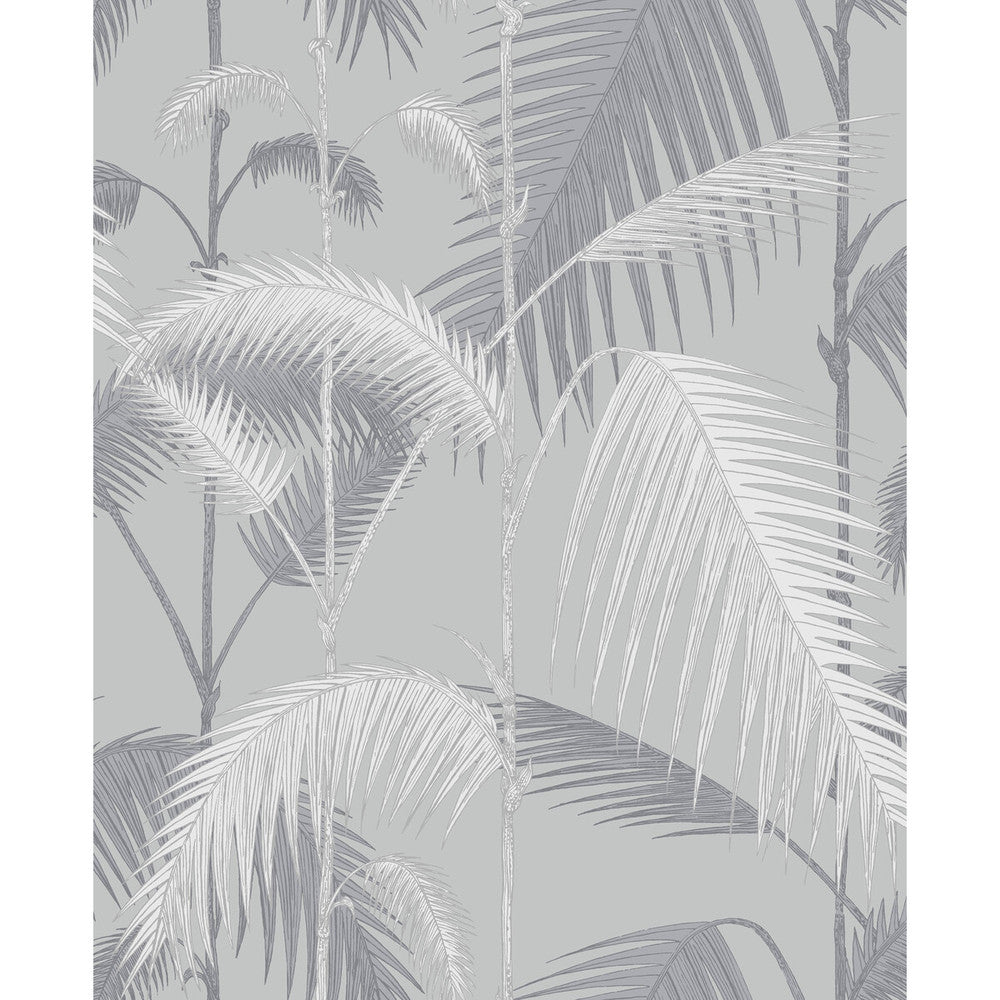 Palm Jungle Lilac & Grey by Cole & Son Designer Wallcovering CONTEMPORARY RESTYLED PAPER - 100% United Kingdom Horizontal: 20.5 and Vertical: 25 20.5 - Swanky Fabrics -
