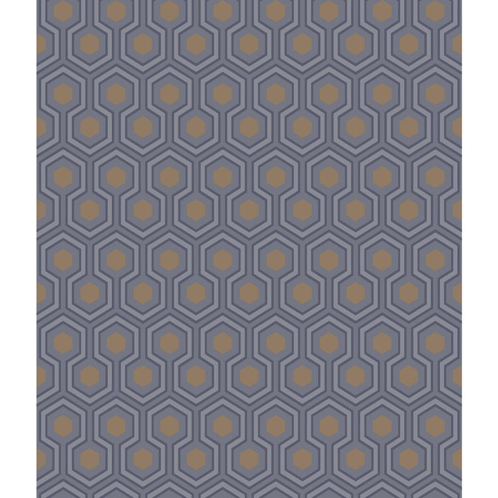Hicks Hexagon Dk Gry/Bronz by Cole & Son Designer Wallcovering CONTEMPORARY RESTYLED PAPER - 100% United Kingdom Horizontal: 20.5 and Vertical: 4 20.5 - Swanky Fabrics -