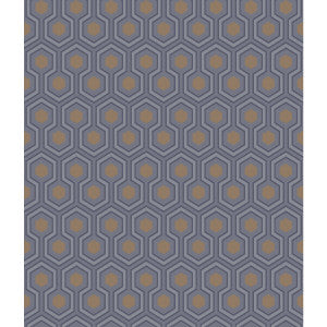 Hicks Hexagon Dk Gry/Bronz by Cole & Son Designer Wallcovering