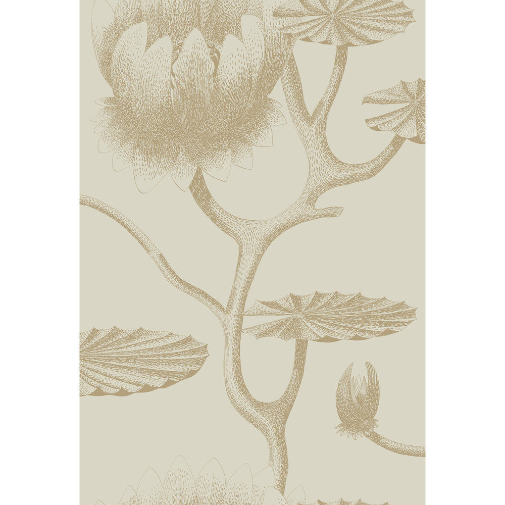Lily Linen/Gold by Cole & Son Designer Wallcovering CONTEMPORARY RESTYLED PAPER - 100% United Kingdom Horizontal: 20.5 and Vertical: 30 20.5 - Swanky Fabrics -