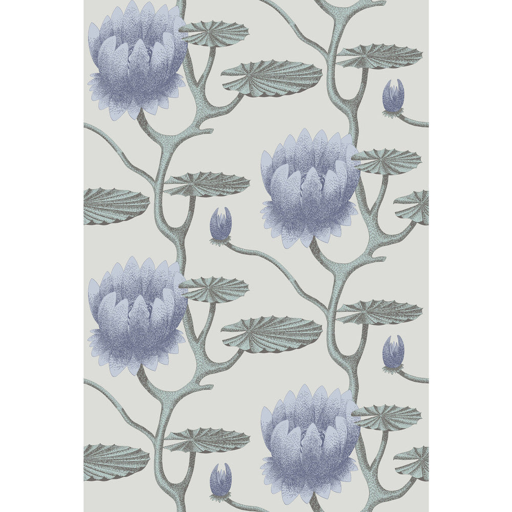Summer Lily Blu/Aq/Pearl by Cole & Son Wallcovering Cole & Son Wallcovering Summer Lily Blu/Aq/PearlWallcovering CONTEMPORARY RESTYLED PAPER - 100% United Kingdom </p><p>Repeat: H: 27, V: 19.75 27 - Fabric Carolina -