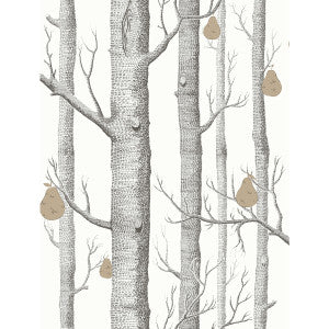 Woods & Pears Blk/Wht/Brnz by Cole & Son Designer Wallcovering