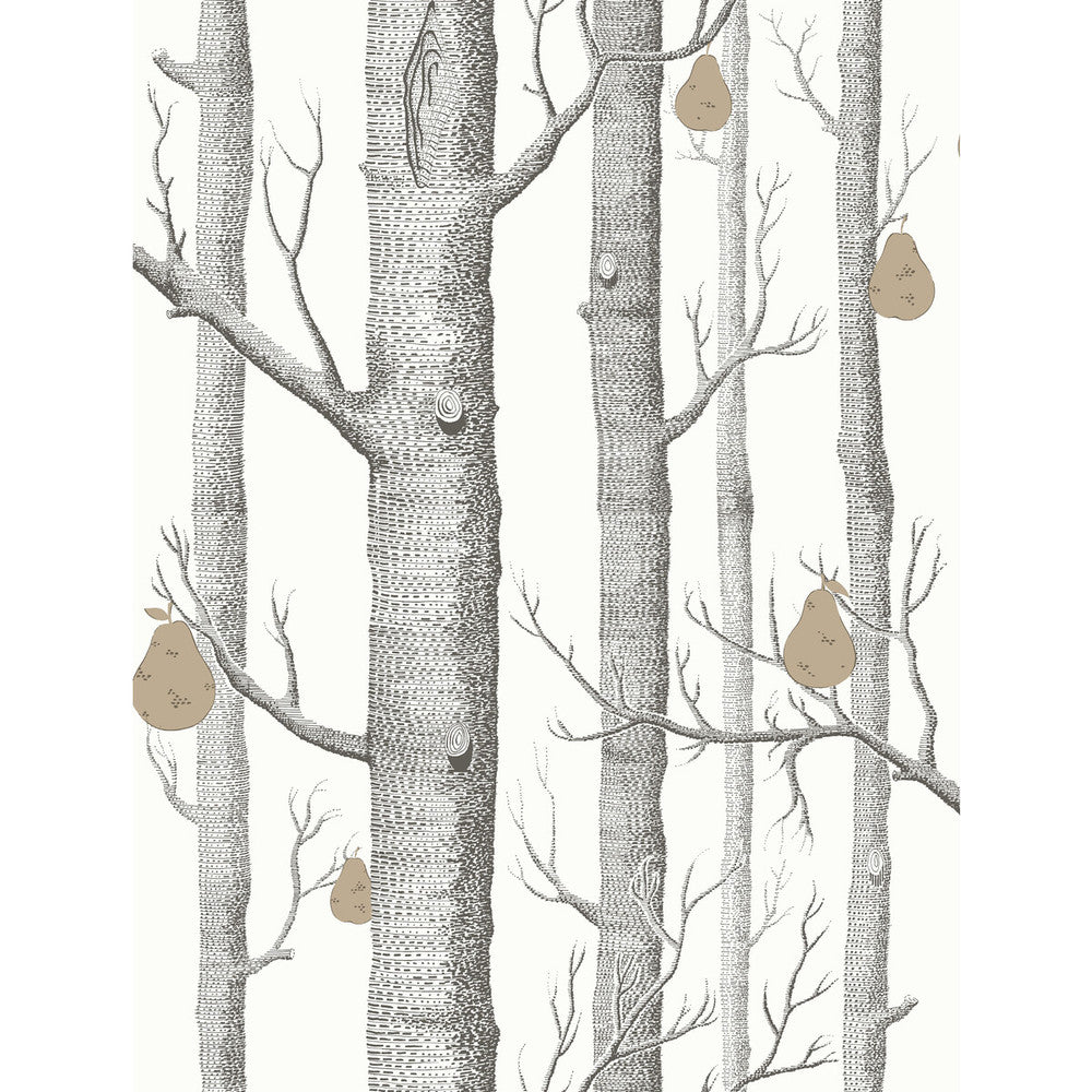 Woods & Pears Blk/Wht/Brnz by Cole & Son Wallcovering Cole & Son Wallcovering Woods & Pears Blk/Wht/BrnzWallcovering CONTEMPORARY RESTYLED PAPER - 100% United Kingdom </p><p>Repeat: H: 21, V: 27.5 21 - Fabric Carolina -