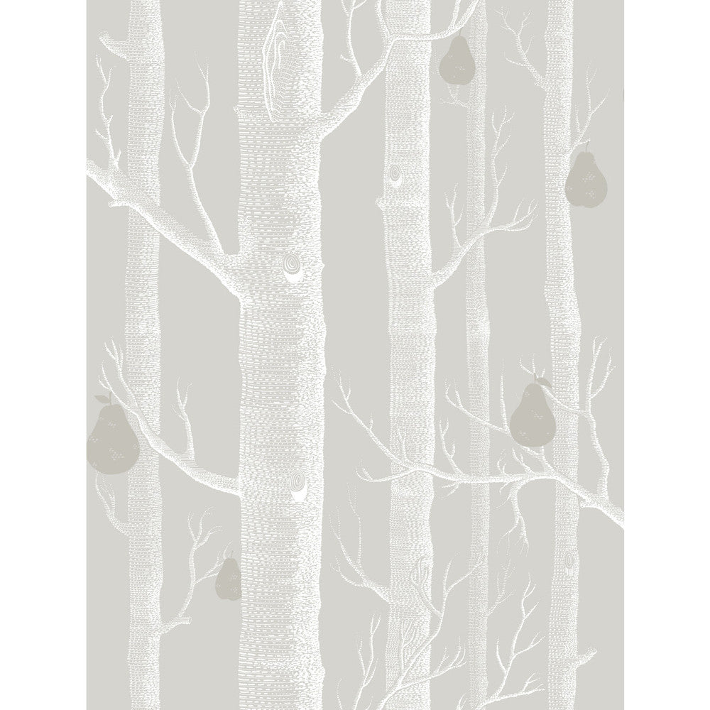 Woods & Pears Grey/Wht/Slvr by Cole & Son Wallcovering Cole & Son Wallcovering Woods & Pears Grey/Wht/SlvrWallcovering CONTEMPORARY RESTYLED PAPER - 100% United Kingdom </p><p>Repeat: H: 21, V: 27.5 21 - Fabric Carolina -