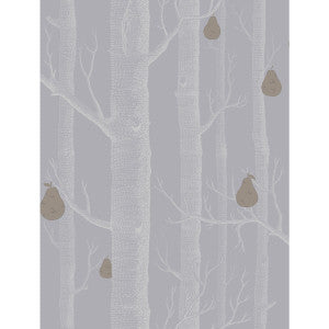 Woods & Pears Slate/Silver by Cole & Son Designer Wallcovering