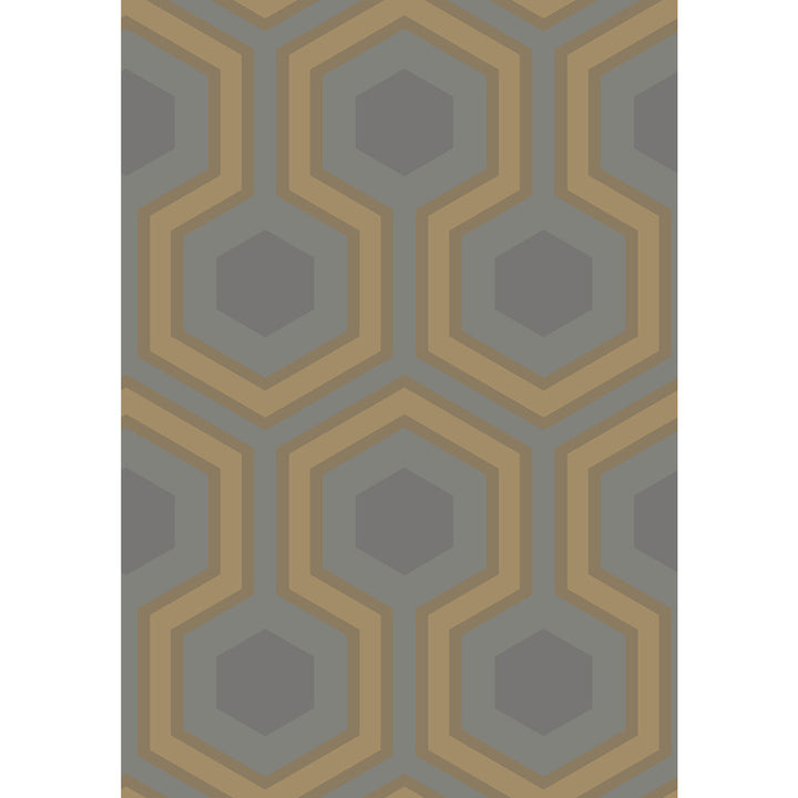 Hicks Grand Slate/Bron by Cole & Son Designer Wallcovering CONTEMPORARY RESTYLED PAPER - 100% United Kingdom Horizontal: 21 and Vertical: 15 21 - Swanky Fabrics -