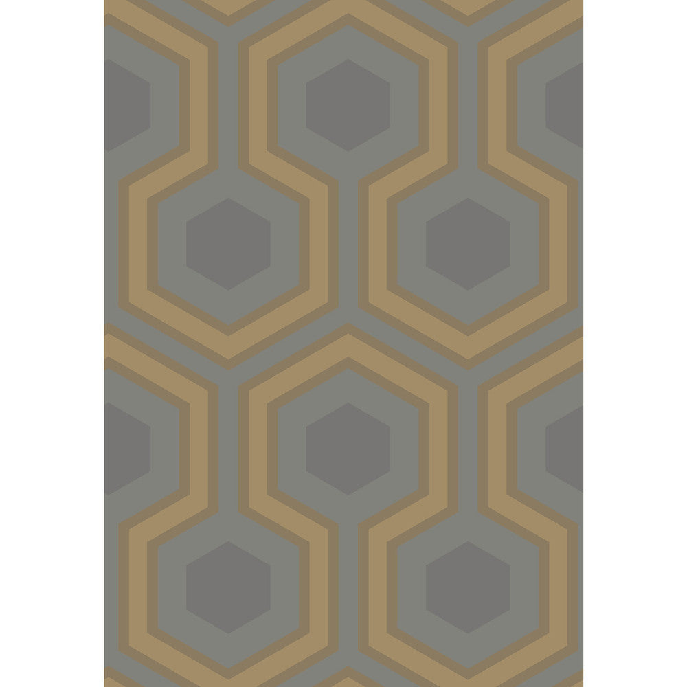 Hicks Grand Slate/Bron by Cole & Son Designer Wallcovering CONTEMPORARY RESTYLED PAPER - 100% United Kingdom - Horizontal: 21 and Vertical: 15 21 - Swanky Fabrics -