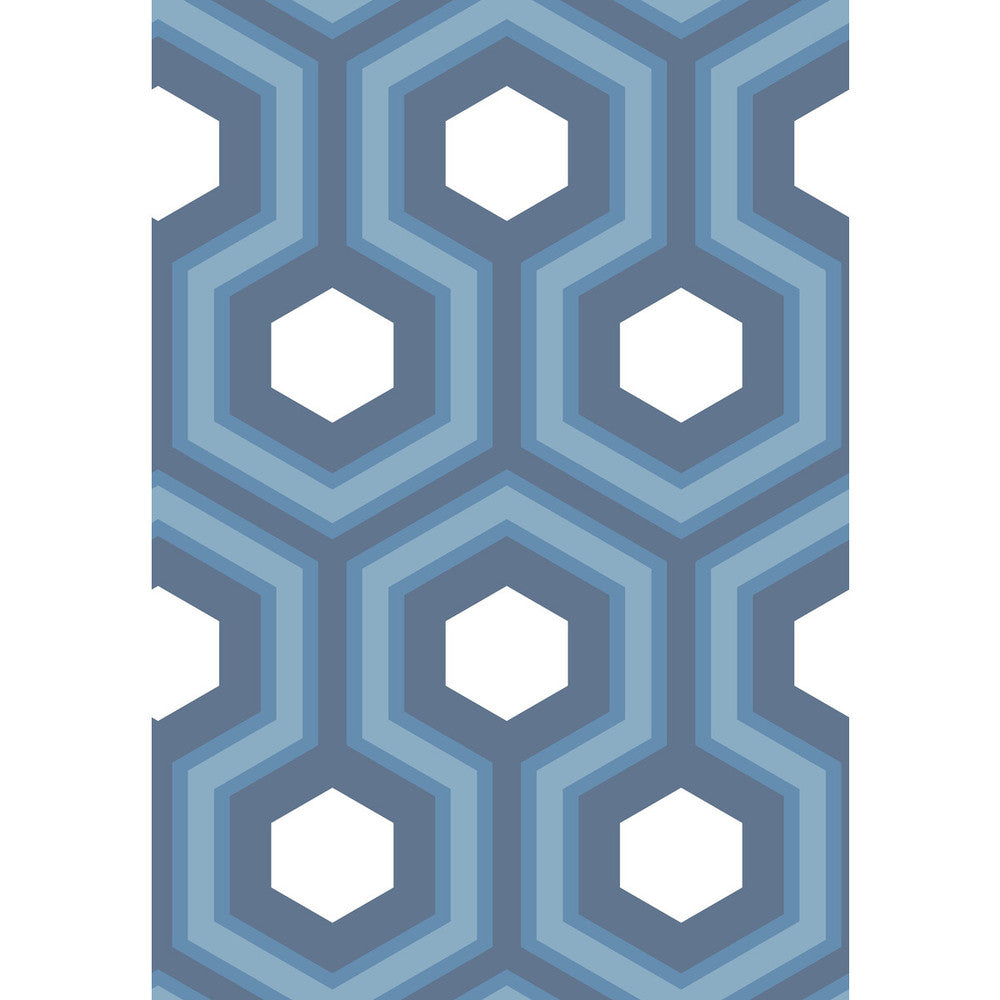 Hicks Grand Blue by Cole & Son Designer Wallcovering CONTEMPORARY RESTYLED PAPER - 100% United Kingdom - Horizontal: 21 and Vertical: 15 21 - Swanky Fabrics -
