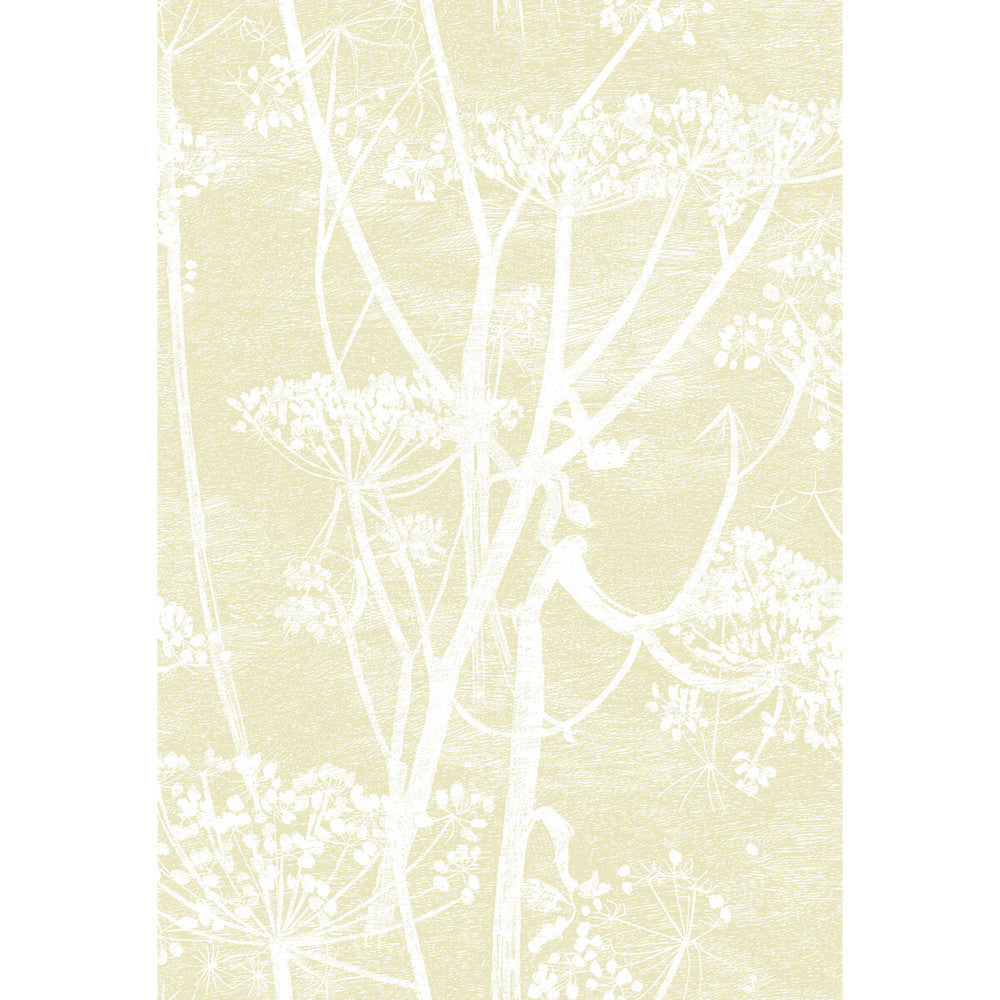 Cow Parsley Straw/White by Cole & Son Designer Wallcovering CONTEMPORARY RESTYLED PAPER - 100% United Kingdom - Horizontal: 21 and Vertical: 30 21 - Swanky Fabrics -