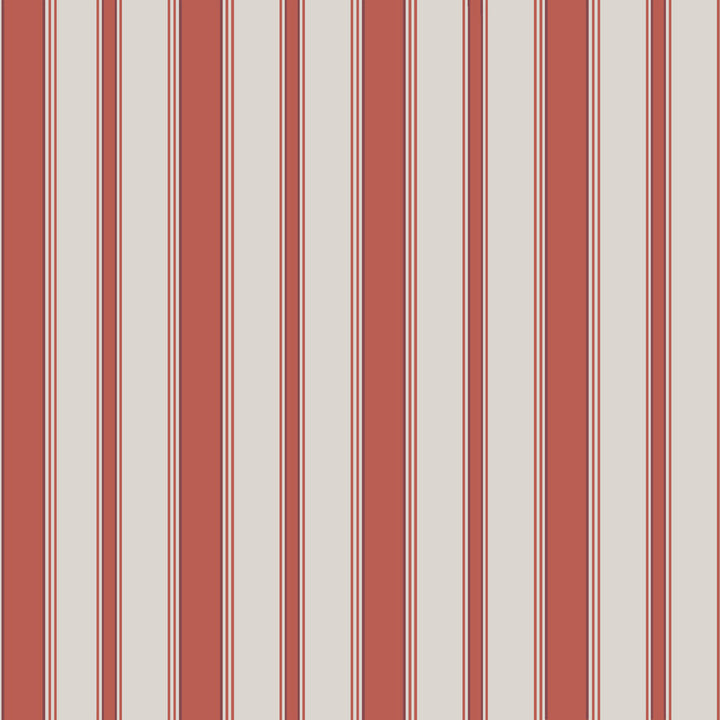 Cambridge Str Red And Sand by Cole & Son Designer Wallcovering COLE & SON FESTIVAL STRIPES PAPER - 100% United Kingdom Horizontal: 0 and Vertical: 0 21 - Swanky Fabrics -