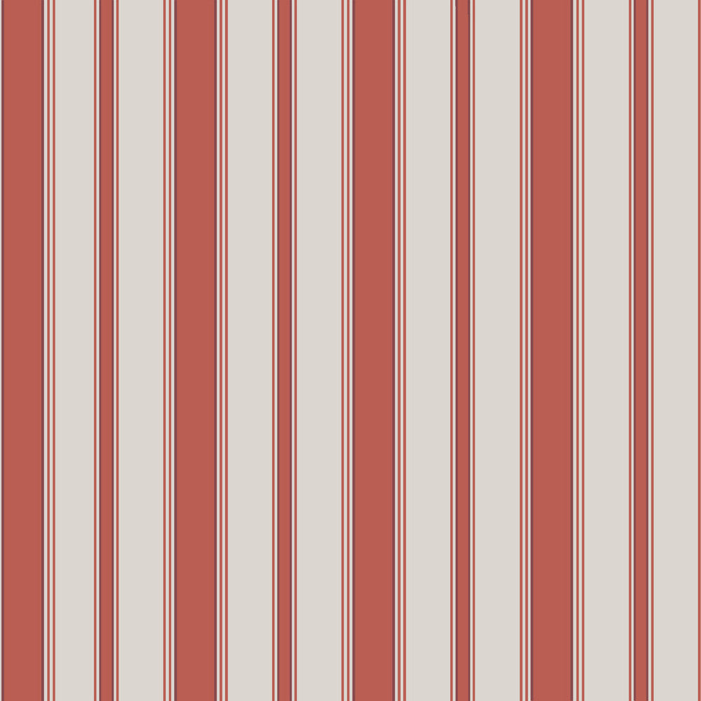 Cambridge Str Red And Sand by Cole & Son Designer Wallcovering COLE & SON FESTIVAL STRIPES PAPER - 100% United Kingdom Horizontal: 0 and Vertical: 0 21 - Swanky Fabrics -