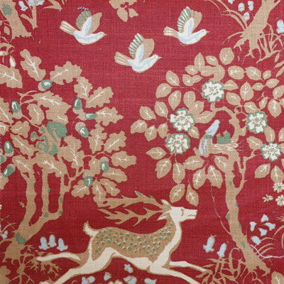 Mille Fleur Pri Berry by Lee Jofa Designer Fabric - LINEN - 100% Thailand - Horizontal: 23.5 and Vertical: 23 47 - Swanky Fabrics -