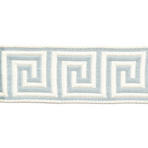 Hellenic Key Jacquard Tape Mist by Europatex Designer Fabric