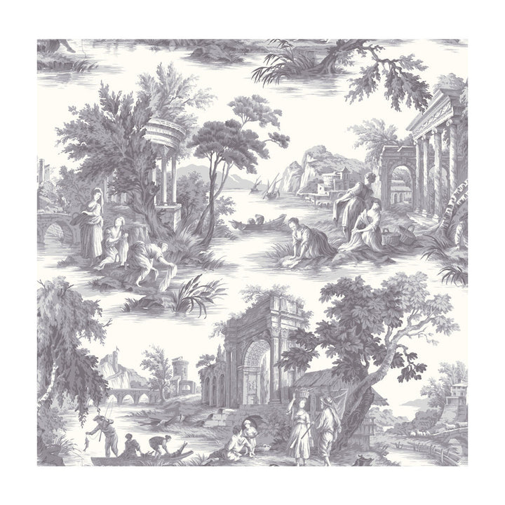 Villandry Charcoal by Cole & Son Designer Wallcovering - PAPER - 100% United Kingdom - Horizontal: - and Vertical: 26.8 27 - Swanky Fabrics -