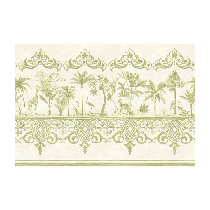 Rou Border Old Olive by Cole & Son Designer Wallcovering PAPER - 100% United Kingdom Horizontal: and Vertical: 20.5 - Swanky Fabrics -