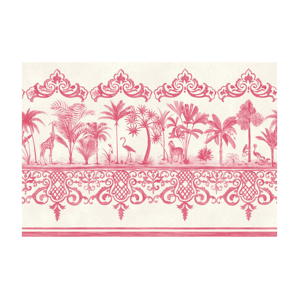 Rou Border Rose Pink by Cole & Son Designer Wallcovering PAPER - 100% United Kingdom Horizontal: and Vertical: 20.5 - Swanky Fabrics -