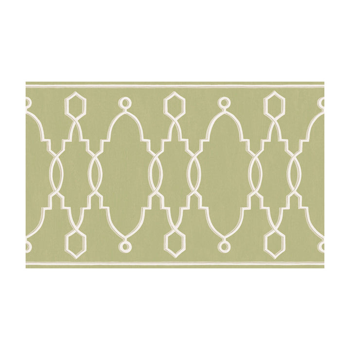 Parterre Border Leaf Green by Cole & Son Designer Wallcovering PAPER - 100% United Kingdom Horizontal: and Vertical: 15.7 - Swanky Fabrics -