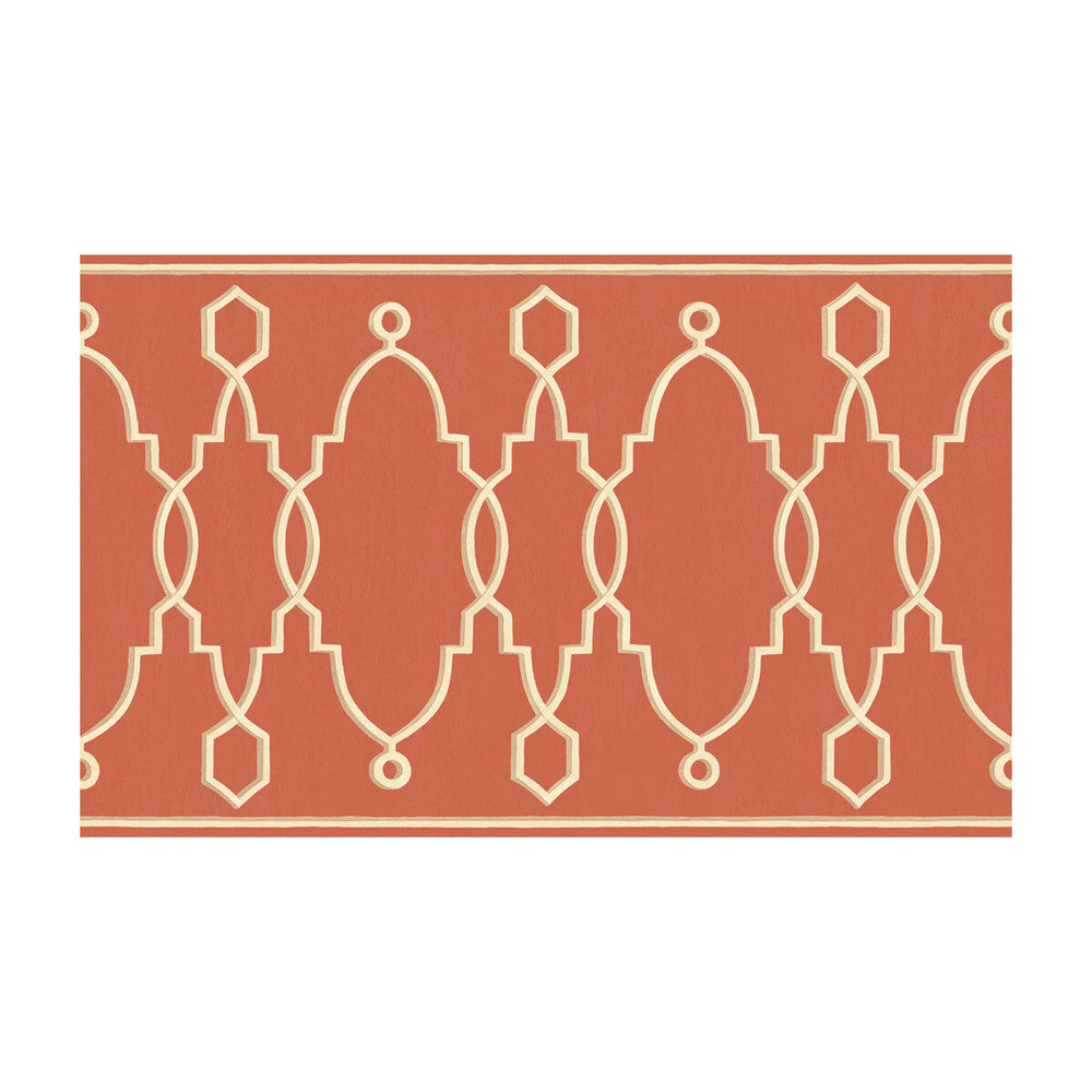 Parterre Border Red by Cole & Son Designer Wallcovering PAPER - 100% United Kingdom Horizontal: and Vertical: 15.7 - Swanky Fabrics -