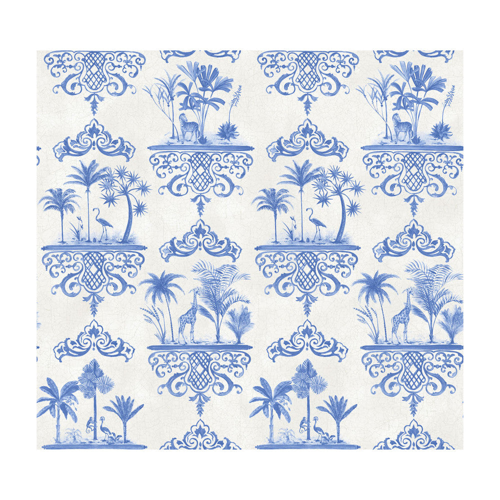 Rousseau Cobalt Blue by Cole & Son Designer Wallcovering - PAPER - 100% United Kingdom - Horizontal: - and Vertical: 25.2 27 - Swanky Fabrics -