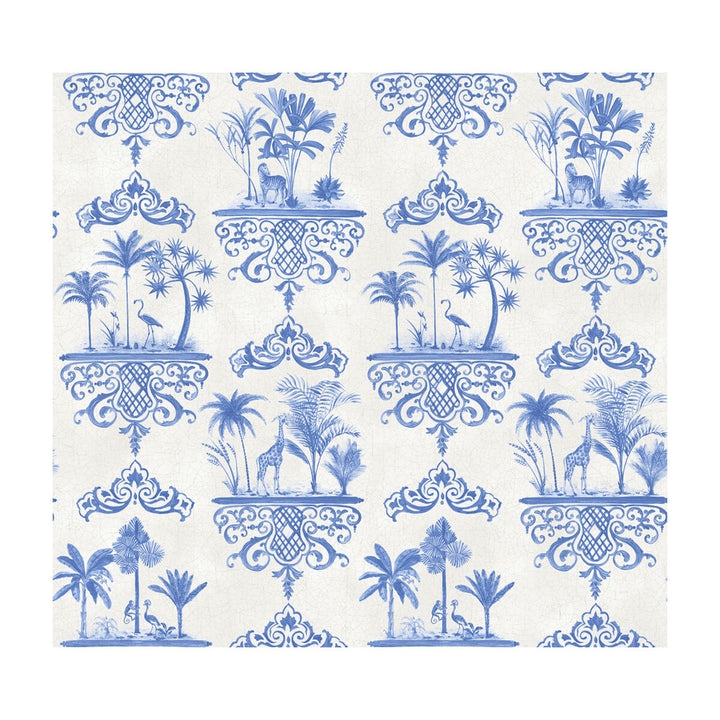 Rousseau Cobalt Blue by Cole & Son Designer Wallcovering - PAPER - 100% United Kingdom - Horizontal: - and Vertical: 25.2 27 - Swanky Fabrics -