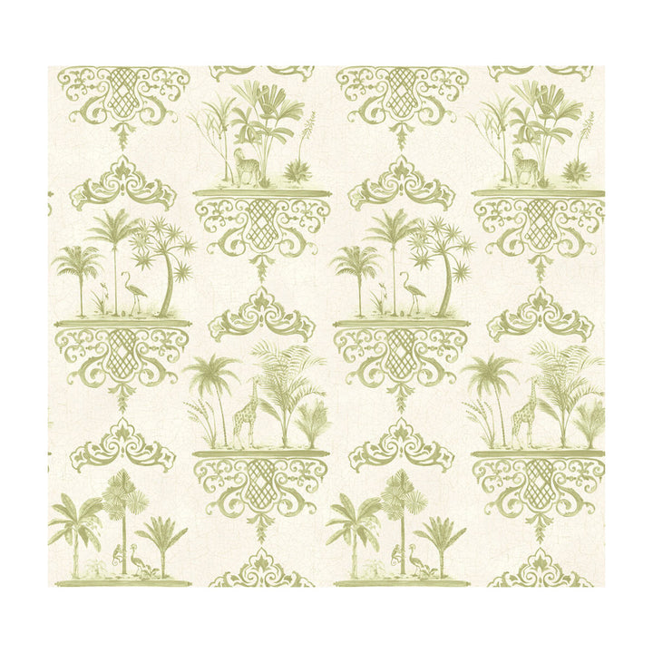 Rousseau Old Olive by Cole & Son Designer Wallcovering PAPER - 100% United Kingdom Horizontal: and Vertical: 25.2 27 - Swanky Fabrics -