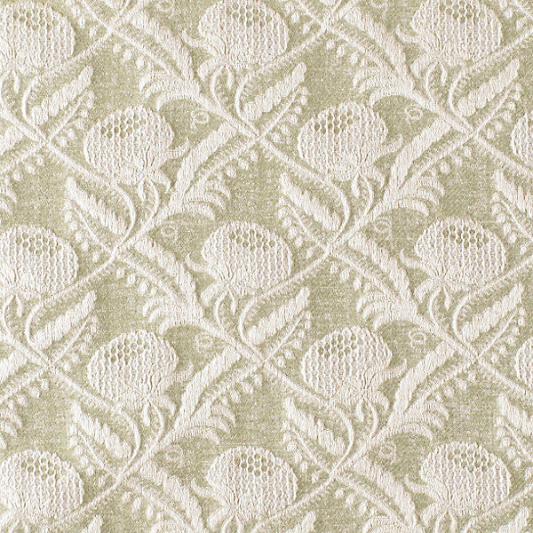 Boutonniere/Leaf 14PG-005 by Old World Weavers Designer Fabric MANOR SUITE 36% COTTON 35% LINEN 29% VISCOSE ITALY LIGHT DUTY Horizontal: 4.75" and Vertical: 4.5" 55" - Swanky Fabrics -