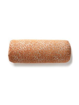 Leopard Pillow 21 X 7 - Orange Koi A9BLEOPILL0006 by Scalamandre Designer Pillows AMAZINK 45% COTTON 31% VISCOSE 24% POLYESTER U.S.A. HEAVY DUTY Horizontal: 9.75" and Vertical: 7" 0 - Swanky Fabrics -