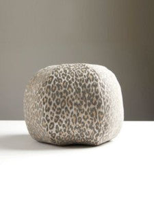 Leopard Pillow 12 Dia - Castle Gray A9SLEOPILL0007 by Scalamandre Designer Pillows