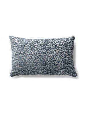 Leopard Pillow 14 X 22 - Orion Blue A9LLEOPILL0008 by Scalamandre Designer Pillows AMAZINK 45% COTTON 31% VISCOSE 24% POLYESTER U.S.A. HEAVY DUTY Horizontal: 9.75" and Vertical: 7" 0 - Swanky Fabrics -