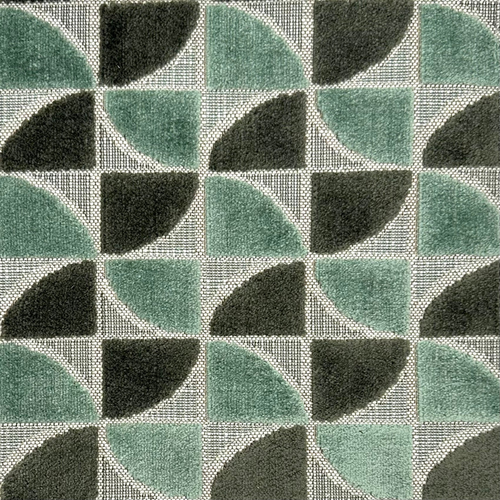 Pinwheel Jade by Europatex Designer Fabric Pinwheel 56% Polyester, 44% Cotton 13.5" H, 3.5" V 54.00 inches - Swanky Fabrics -