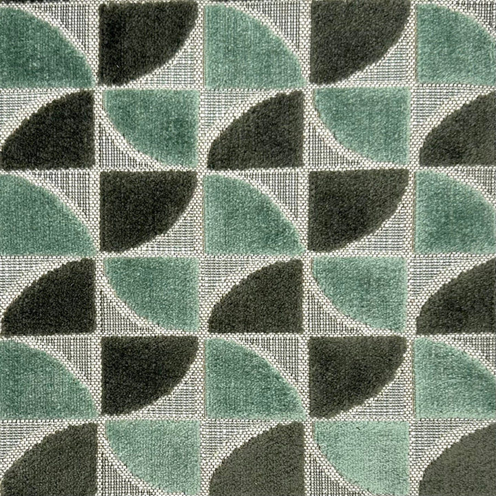 Pinwheel Jade by Europatex Designer Fabric Pinwheel 56% Polyester, 44% Cotton 13.5" H, 3.5" V 54.00 inches - Swanky Fabrics -