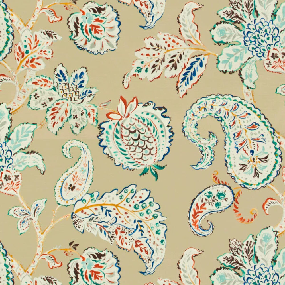 Abloom 2 Khaki by Stout Designer Fabric Comfortable Living Ivory/Sand 100% Cotton PERU CATB 117-2013 FLAME RETARDANT-U.F.A.C. CLASS 1 (OR A) WYZENBEEK 24 000 DOUBLE RUB WEAR TEST (HEAVY DUTY) Horizontal: 27 and Vertical: 25.25 54 in - Swanky Fabrics -
