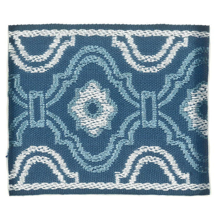 About 11 Denim by Stout Designer Trim Insights Trim 51% Spun Viscose 49% Polyester CHINA Horizontal: 2.125 and Vertical: 0 3.38 in - Swanky Fabrics -