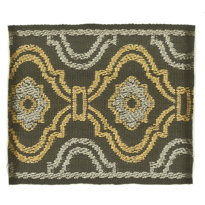 About 2 Grey by Stout Designer Trim INSIGHTS TRIM 51%SVI 49%POL CHINA </p><p>Repeat: 0 3.38 in - Swanky Fabrics -