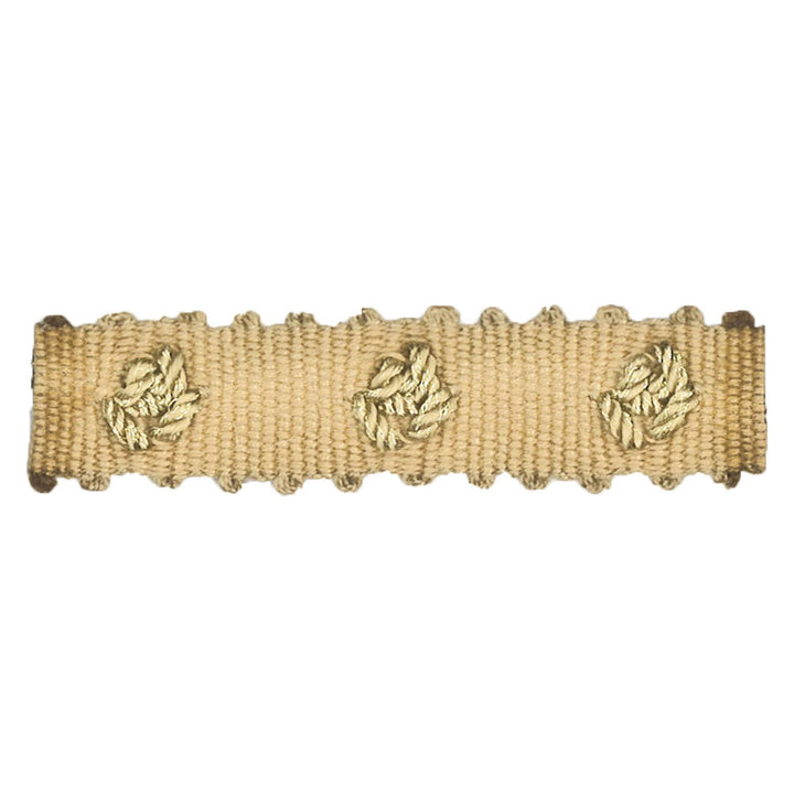 Abruzzi 3 Wheat by Stout Designer Trim MOONDUST TRIM 48%SVI 37%LIN 15%MTL CHINA </p><p>Repeat: 0 0.88 in - Swanky Fabrics -