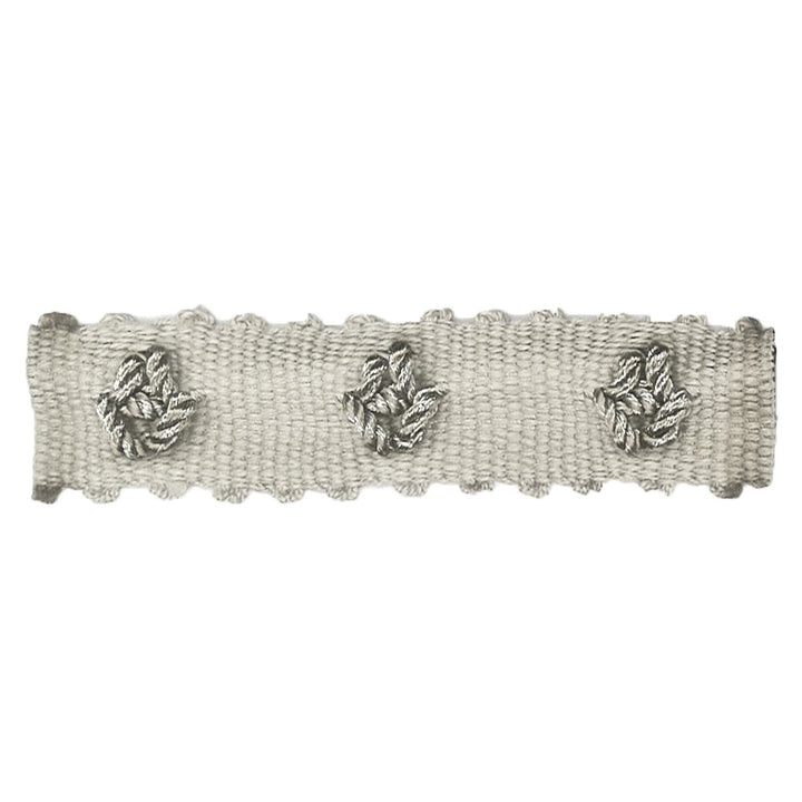 Abruzzi 4 Fog by Stout Designer Trim Moondust Trim 48% Spun Viscose 37% Linen 15% Metallic CHINA Horizontal: 0 and Vertical: 0 0.88 in - Swanky Fabrics -