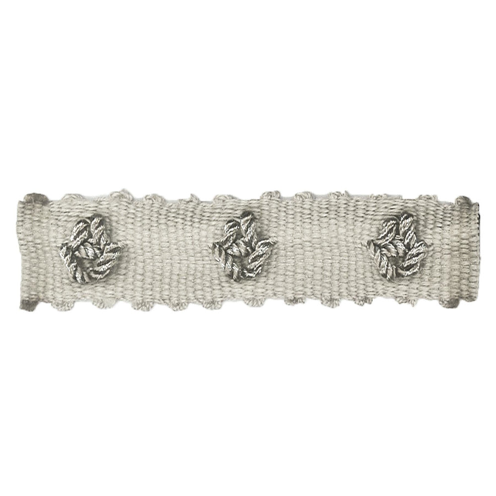 Abruzzi 4 Fog by Stout Trim Stout Trim Abruzzi 4 FogTrim MOONDUST TRIM 48%SVI 37%LIN 15%MTL CHINA </p><p>Repeat: H: 0.000, V: 0.000 0.88 in - Fabric Carolina -