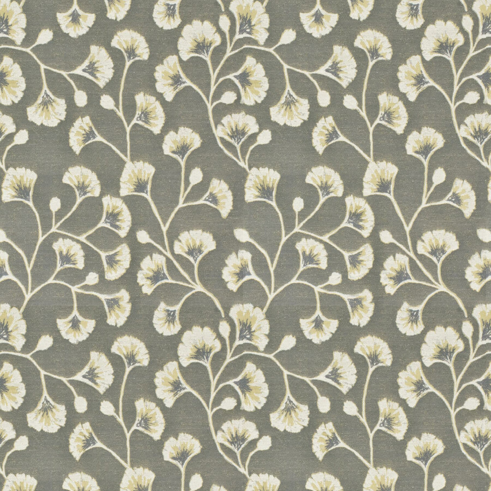 Abyss 1 Stone by Stout Designer Fabric Rainbow Library Dove/Charcoal 80% Spun Viscose 20% Polyester INDIA Horizontal: 13.5 and Vertical: 17 54 in - Swanky Fabrics -