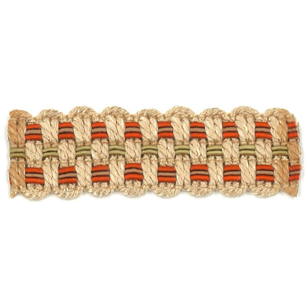 Adapt 12 Tangerine by Stout Designer Trim Art Of Design Trim-2 Tapes 100% Spun Viscose CHINA Horizontal: 0 and Vertical: 0 0.88 in - Swanky Fabrics -