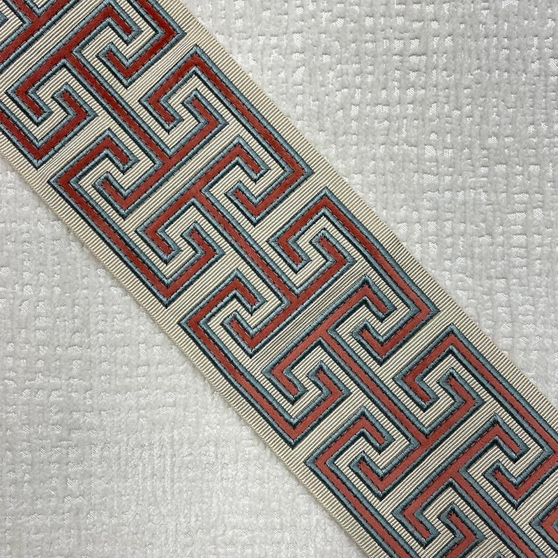 Adler Tape Coral by Magnolia Designer Trim - 46Fibranne/54Rayon China Horizontal: and Vertical: 3.9 - Swanky Fabrics -