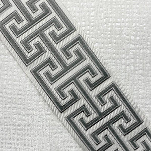 Adler Tape Silver by Magnolia Designer Fabric