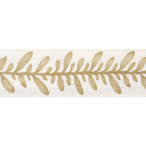 Calathea Tape Soft Gold AE12327 by Thibaut Designer Trim