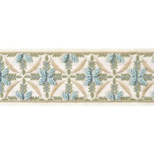 Leila Tape Aqua and Willow AE12341 by Thibaut Designer Trim