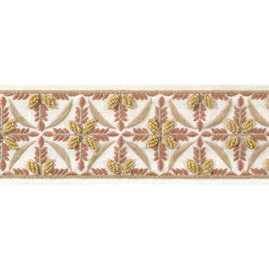 Leila Tape Soft Gold and Ginger AE12344 by Thibaut Designer Trim