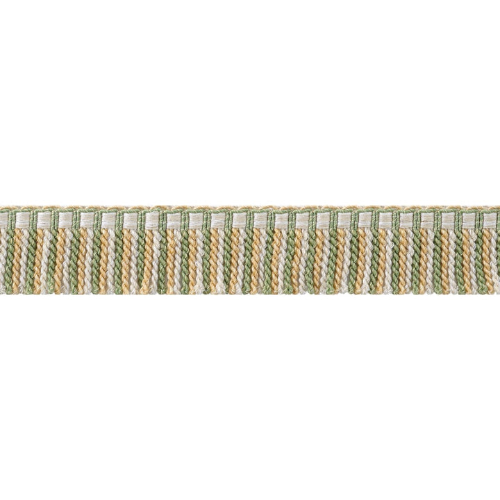 Esme Fringe Willow and Soft Gold AE12355 by Thibaut Trim Thibaut Trim Esme Fringe Willow and Soft Gold AE12355Trim ISLANDER 63% Polyester, 37% Cotton U.S.A </p><p>Repeat: H: , V: 1.5 in  (3.81 cm) - Fabric Carolina -